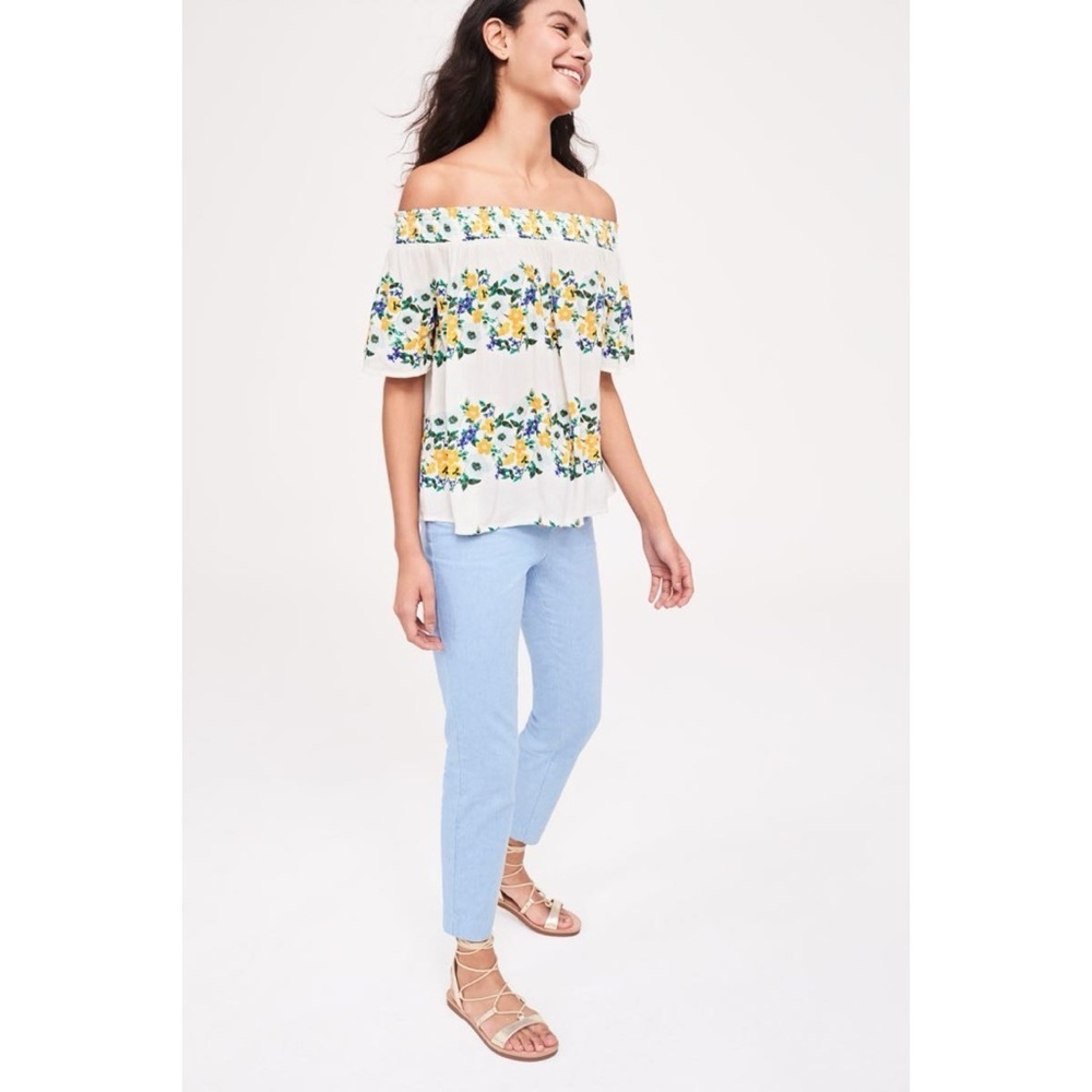Boho Floral Off-Shoulder Top Medium